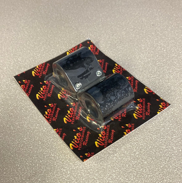 2 x BILLET ALUMINUM 1" high temp pipe clamps connectors Yamaha Banshee 1987-2006